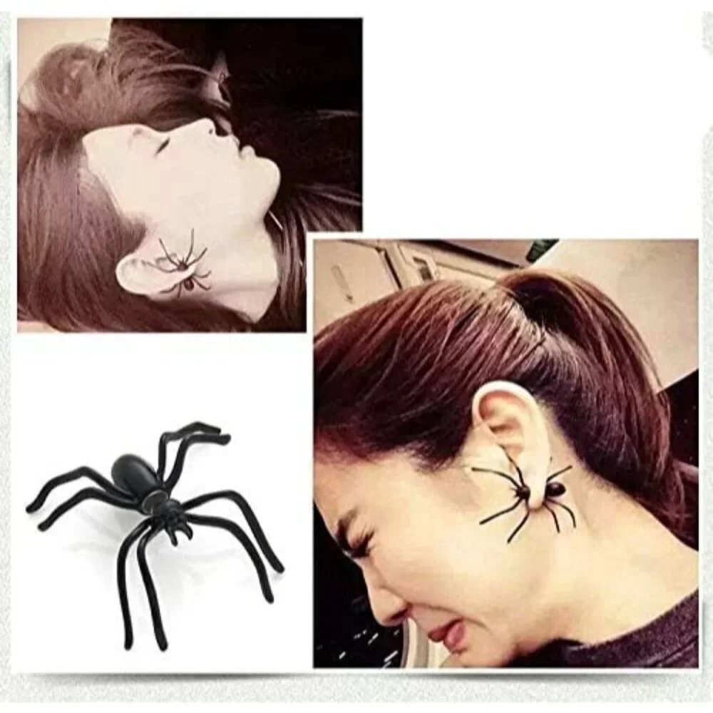 Women's Black Spider Halloween Decorations & Cosplay Party Supplies Earrings